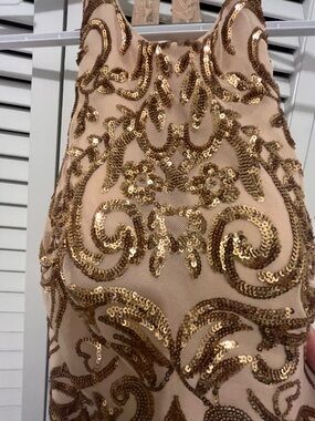 Gold Sequin Dress Small event prom special occasion